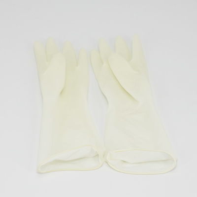 White Sterile Surgical ISO9001 Disposable Latex Gloves