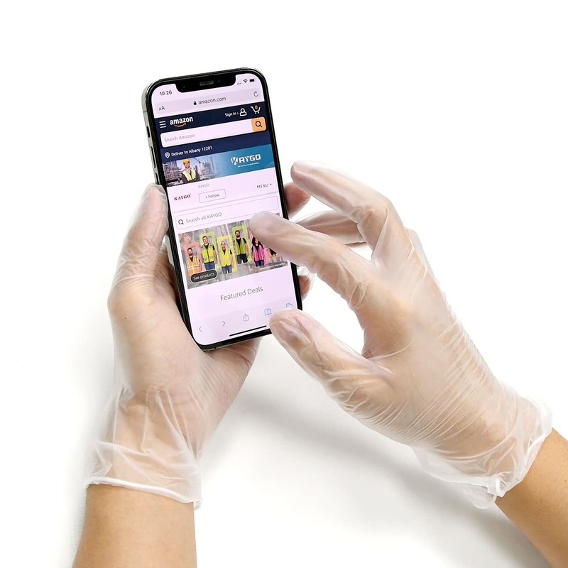 Disposable Vinyl Gloves100Pcs Powder Free Latex Free For Home