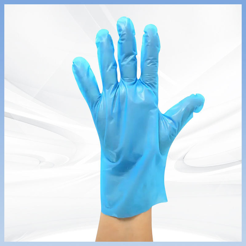 PVC Rubber TPE Gloves for General Daily Protection Blue